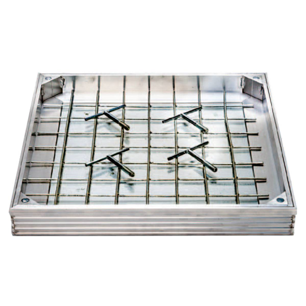 Chassis de visite Alusol Pro H60/400 à remplir pour carrelage ou pavés