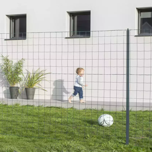 Grillage souple Dirickx Axial - Gris anthracite RAL 7016 - maille de 100 x 75 mm - rouleau de 1,50 M x 25,00 M