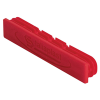 Embout de règle aluminium rectangulaire Taliaplast à 2 alvéoles - section de 100 x 18 mm