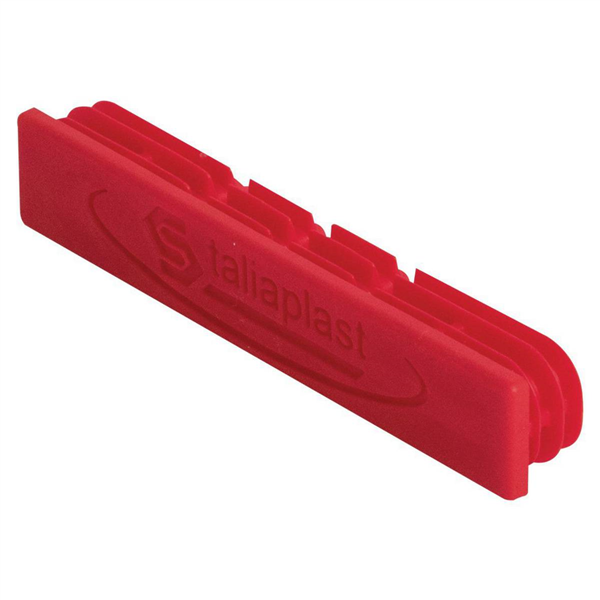 Embout de règle aluminium rectangulaire Taliaplast à 2 alvéoles - section de 100 x 18 mm