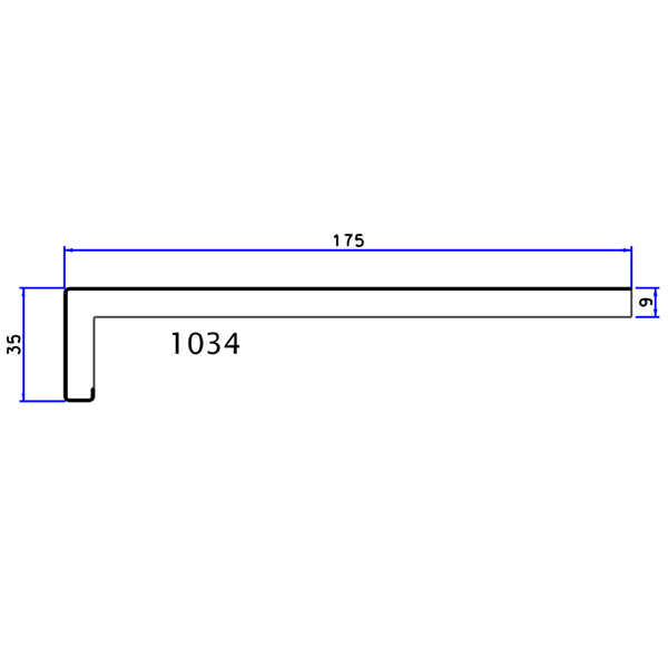Bandeau de rive PVC en équerre pour toiture Deceuninck - blanc - 175,00 MM x 6,00 M