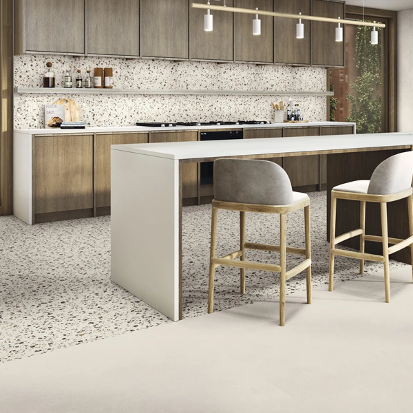 Carrelage sol intérieur imitation terrazzo - Argillae Coccio Mix - 60,0 CM x 60,0 CM - ép. 9,70 MM