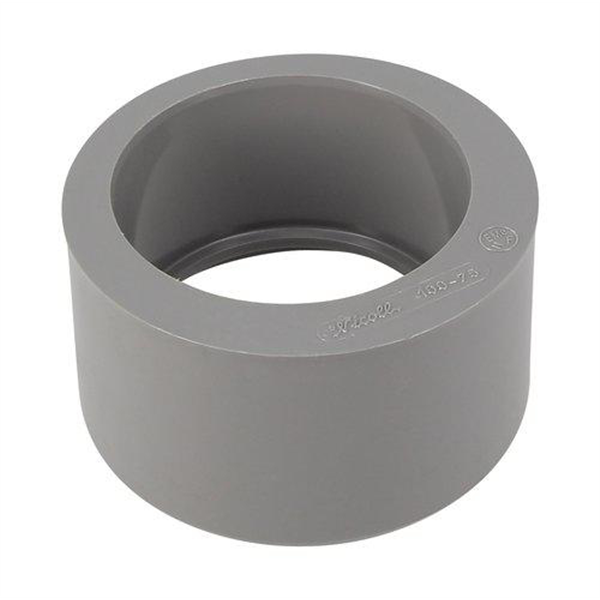 Tampon de réduction simple à coller Nicoll T7 - eaux usées et vannes - mâle/femelle - PVC - diamètre 100/75 mm