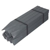 Piquet plein Ecolight Recylat pour bordure de jardin en plastiques recyclés - Gris - lot de 12 pièces