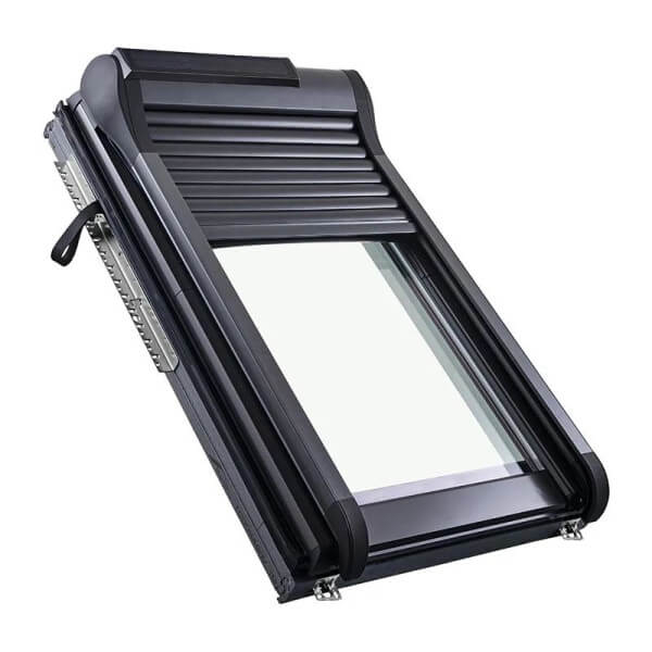 Volet roulant solaire pour fenêtre de toit Roto à commande radio - ZRO RT2 SF - 114,00 cm x 118,00 cm