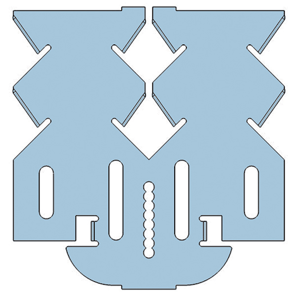 Suspente hourdis Gypso acier galvanisé fourrure F45 et F47 - 72 MM x 70 MM - boîte de 100