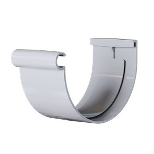 Jonction à coller MEP 25JC pour gouttière demi-ronde GD25 de développé de 250 mm - PVC Gris