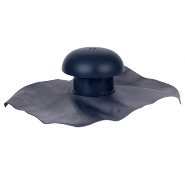 Chapeau de ventilation avec collerette d'étanchéité - diamètre 160 mm - anthracite