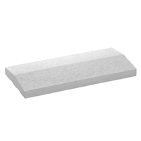 Chapeau de mur à double pente en béton - Blanc - 50,0 CM x 30,0 CM x 5,50 CM