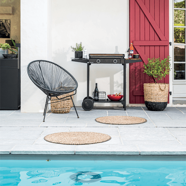 Chariot mobile en acier CH BA 60 pour plancha Forge Adour modèle Base 60