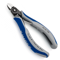 Knipex Pince Coupante De Côté Pour L'électronique Brunie, Avec Gaines En Plastique 125 Mm 75 02 125