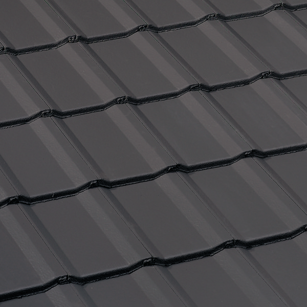 Tuile béton grand moule à faible relief - Perspective - Ardoise - 42 x 33 cm