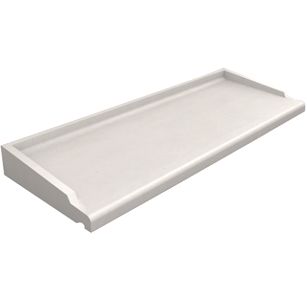 Appui de baie ou de fenêtre ABS 2 en béton monobloc blanc - profondeur 35,5 CM - longueur 68 CM