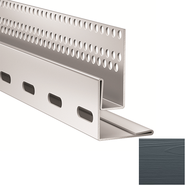 Profil de linteau et de départ pour bardage Hardie VL Plank en pose verticale - alu Gris anthracite - longueur 3,00 M