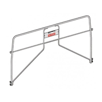 Garde-corps de sécurité au montage Altrad Q134 pour échafaudage - acier galvanisé - longueur 3 m