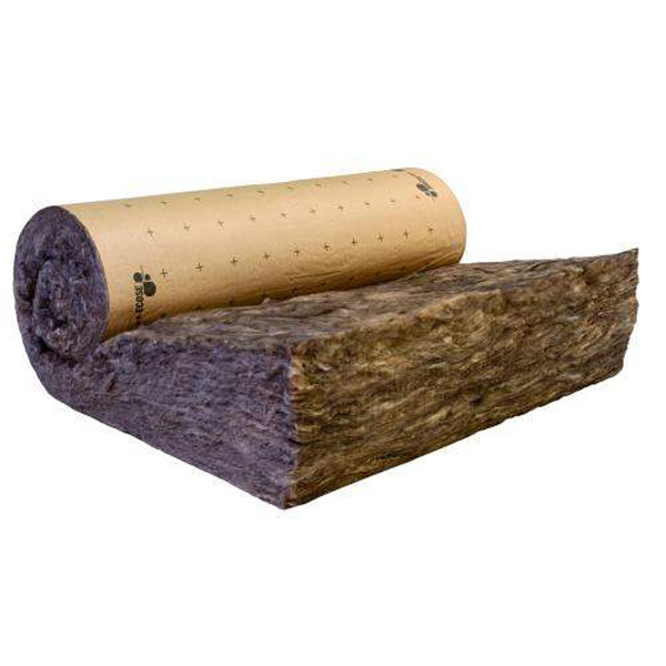 Rouleau laine de verre pour combles perdus - TI 212 revêtu kraft - R=7,50 m².K/W - 3,00 M x 1,20 M - ép.300 MM