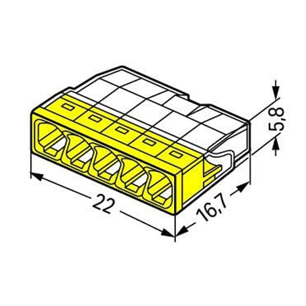 Wago - Boîte de 60 Bornes auto fils souples/rigides x 1 (0,2 à 4