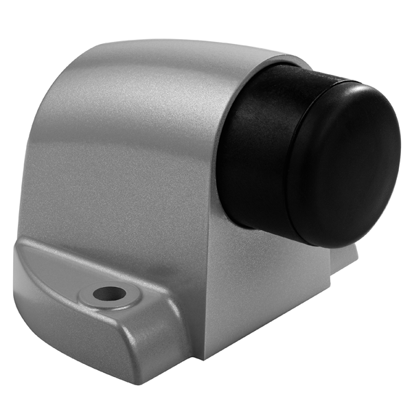 Butée de porte au sol pour porte lourde jusqu'à 120 kg - Vachette 9874 - Argent avec amortisseur ressort