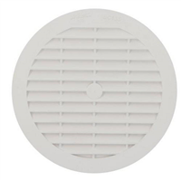 Grille de ventilation pour tuyau fibre ciment - avec moustiquaire - Blanc - ø ext. 135 mm