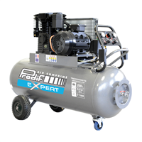 Compresseur mobile Prodif 200 litres 5.5 CV triphasé avec courroie bi étage 492 L/min