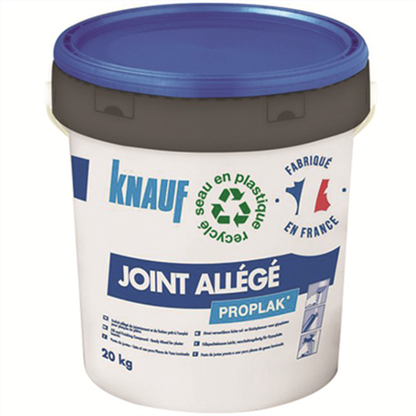 Enduit à joint prêt à l'emploi - Proplak Joint Allégé Knauf - seau de 20 KG