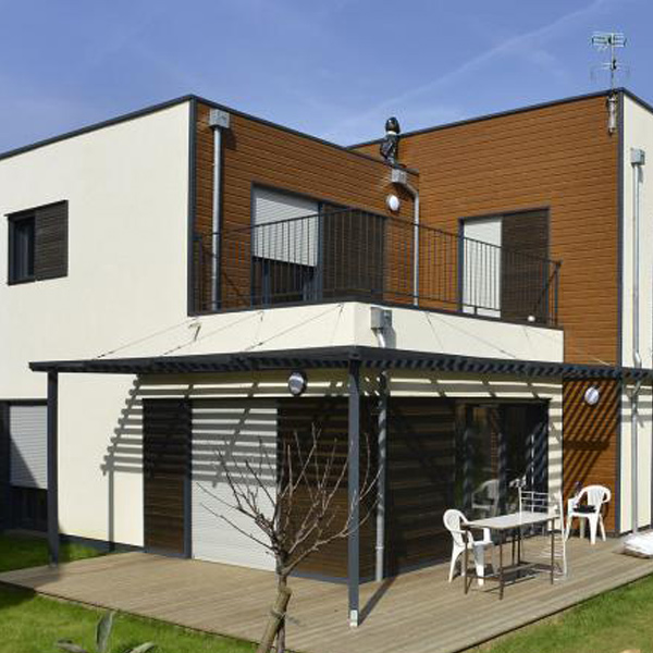 Bardage bois peint en Sapin du Nord de classe 3.1 - Extra Silverwood - Profil Line - 20,00 mm x 125,00 mm - Long. 4,15 m - Coloris Sable