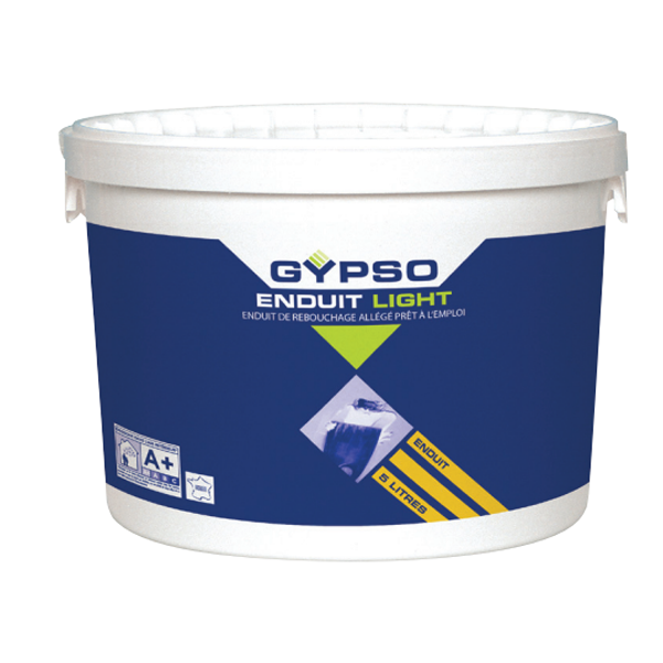 Enduit de rebouchage et lissage allégé - Gypso - prêt à l'emploi - seau de 5 LTR