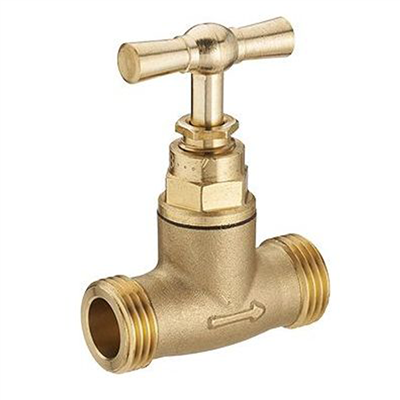 Robinet d'arrêt double mâle en laiton - 3/8" (12x17)