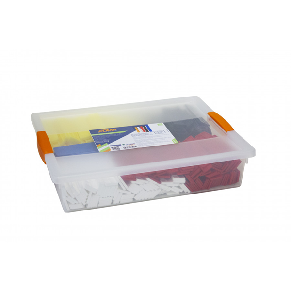 Cale plate pour pose de sols - Edma - 100 x 24 mm - Assortiment de 400 cales de 1 à 5 mm