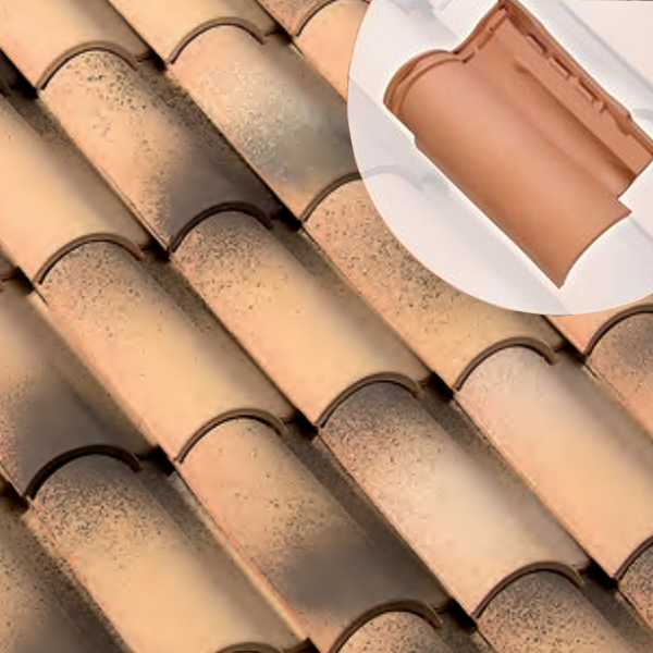 Tuile Galléane 10 - grand moule fort galbe en terre cuite - Toits du Sud