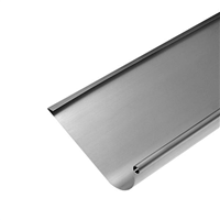 Gouttière Havraise en zinc naturel Rheinzink avec pince et boudin Ø 14 mm - 333 MM - ép. 0.65 MM - 4 M