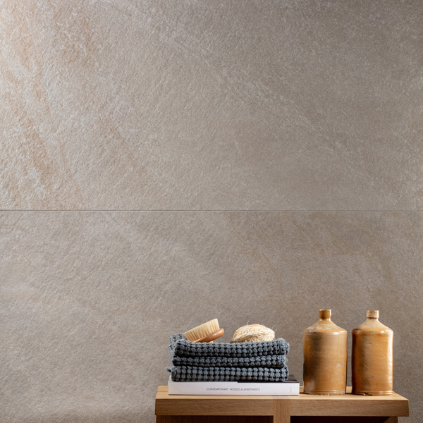 Carrelage sol intérieur effet pierre en grès cérame rectifié - Geostone - 60,0 CM x 60,0 CM - ép. 9,00 MM - Bianco