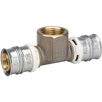 Té femelle 26-3/4"-26 Laiton sans plomb Pour système multicouche XS *8292674301*