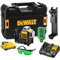Niveau laser à lignes vertes 3x360° Dewalt - portée 30 mètres - 12V - IP65 - avec batterie 2 Ah et chargeur