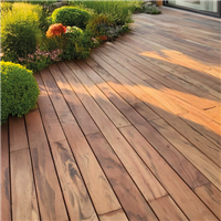 Lame de terrasse en bois exotique Muiracatiara KD lisse - Classe 4 - 145 MM x 21,00 MM - Longueur 2,75 M