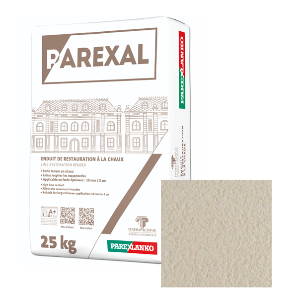 Enduit de restauration à la chaux PAREXAL Parex - G20 Blanc cassé - Sac de 25 KG
