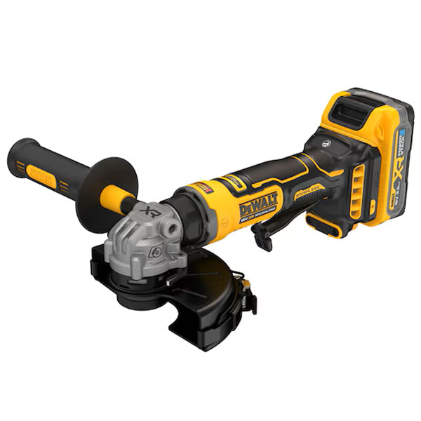 Meuleuse d'angle sans fil 18V 125 mm - DCG404S2T-QW Dewalt - En coffret avec 2 batteries 3,5 Ah Powerstack et chargeur + 3° batterie offerte