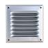 Grille de ventilation Nicoll à persiennes avec moustiquaire - Extérieur - 200 x 200 mm -  Aluminium gris