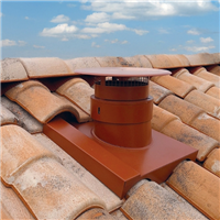 Sortie de toit VMC - Chapeau + Embase Ventelia AMC - Compatibilité Universelle - Poujoulat