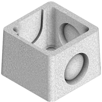 Boîte allégée pour eau pluviale RBA en béton - à emboîtement - dimensions intérieures 20x20 CM