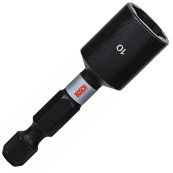 Douille magnétique Impact Control Bosch 6 pans 1/4" côte sur plats 10 mm