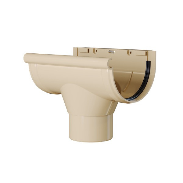 Naissance centrale à dilatation à joint MEP 25NCD pour gouttière GD25 et tuyau de 80 mm - PVC Sable