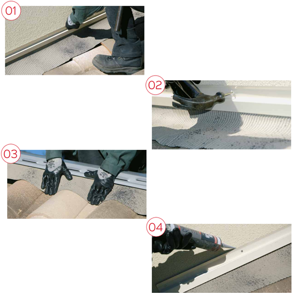 Solin à bavette en alu Lahe Top Alu avec porte solin beige à pli - Rouge - 200,0 MM x 2,00 M