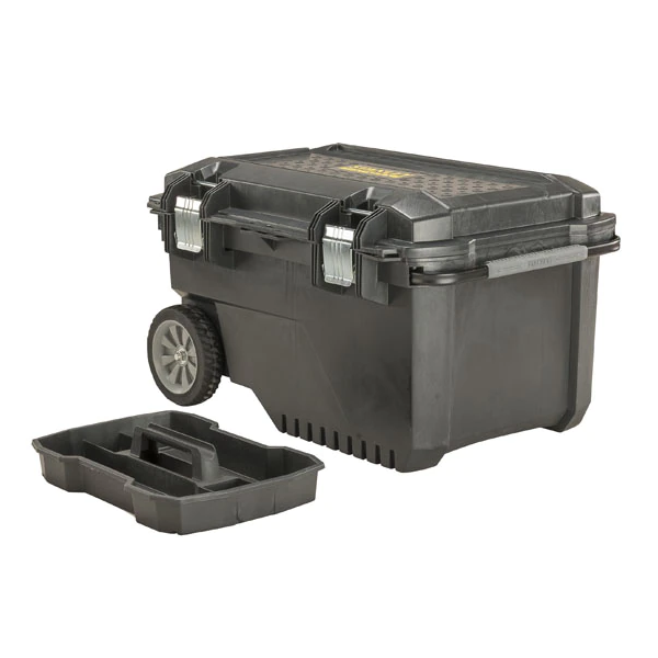 Coffre de chantier étanche et roulant avec poignée - Contenance 90 litres - Stanley