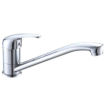 Mitigeur d'évier avec bec bas mobile - Siesta Eurosanit - Hauteur 153 mm - Corps en laiton chromé