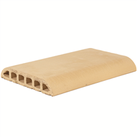 Chapeau de mur plat et lisse en terre cuite Terreal CH01 avec quart de rond - Ton pierre - 40 x 28 x 5 cm