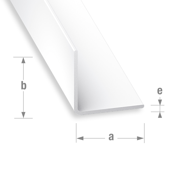 Cornière égale de finition et décoration - CQFD - 100 x 100 mm - Épaisseur 2 mm - PVC - Coloris blanc - 2,6 M