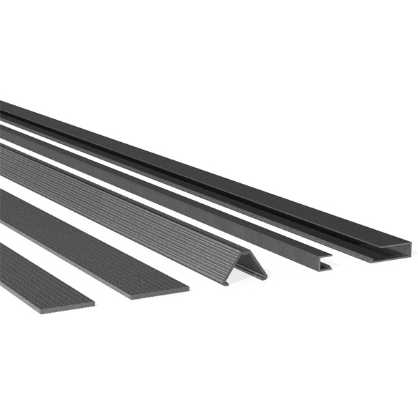 Lame occultante composite ReWood pour grillage rigide Moreda - Gris anthracite - Hauteur 1,20 M