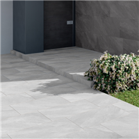 Carrelage extérieur en grès cérame rectifié effet pierre Titano Grip - 60 CM x 60 CM - ép. 20 MM - Beige