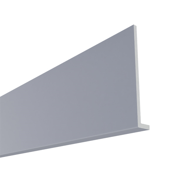Planche de rive PVC Rivecel L9 à profil carré - Gris - Haut. 225,00 MM - ép. 9,00 MM - Long. 5,00 M
